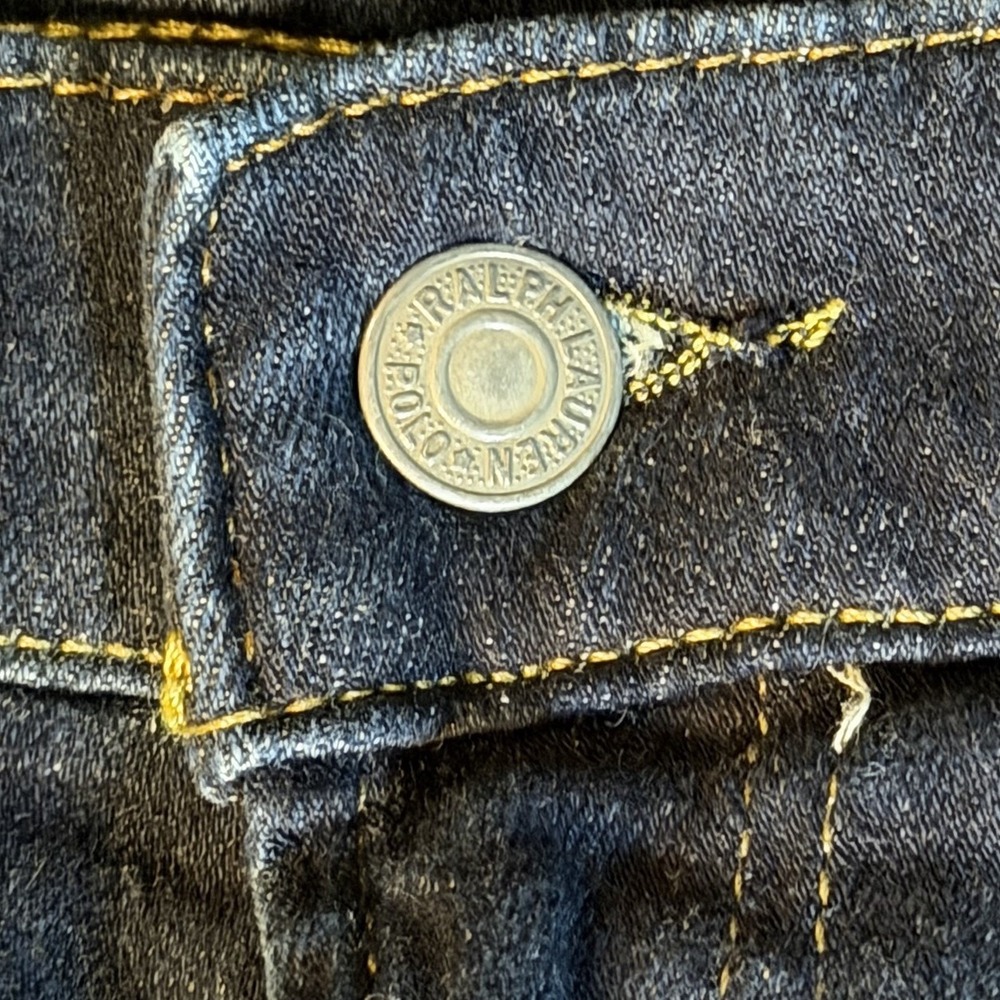 Polo Ralph Lauren Hampton Relaxed Straight Jeans Mens 38x36 Dark Wash Blue - Picture 11 of 12